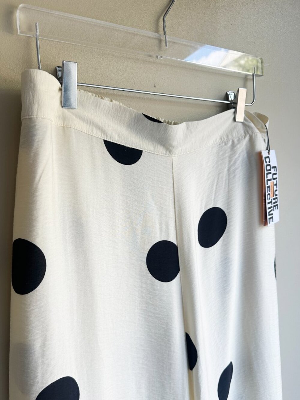 NWT Future Collective Jenny K. Lopez Polka Dot Wide Leg Pants Size 3X